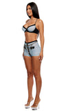 Keep It Classy Mesh Bra and Brief Lingerie Set - Ice Blue