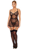 Heart You Embroidered Chemise Lingerie Set