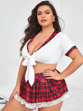 3pack Plus Size School Girl Costume Set With Skirt P&A Boutique