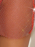 Rhinestone Diamond Tight High-Elastic Fishnet Dress