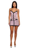 Keep It Classy Mesh Chemise Lingerie Set - Mauve