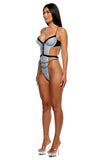 Keep It Classy Mesh Teddy Lingerie Set - Ice Blue