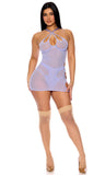 Feeling Butterflies Mesh Chemise Set - Lavender