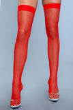 Hosiery - Great Catch Thigh Highs Red