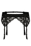 Roza Lagerta Suspender Belt Black