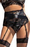 YesX YX984 Suspender Belt & Thong Set Black