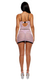 Keep It Classy Mesh Chemise Lingerie Set - Mauve