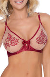 Roza Mehendi Soft Cup Bra Claret