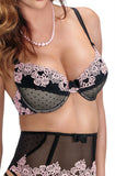 Roza Nefer Push Up Bra Black-Salmon